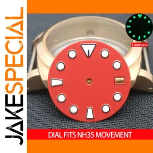 28.5MM Red Luminous Dial for NH35/NH36 Movement