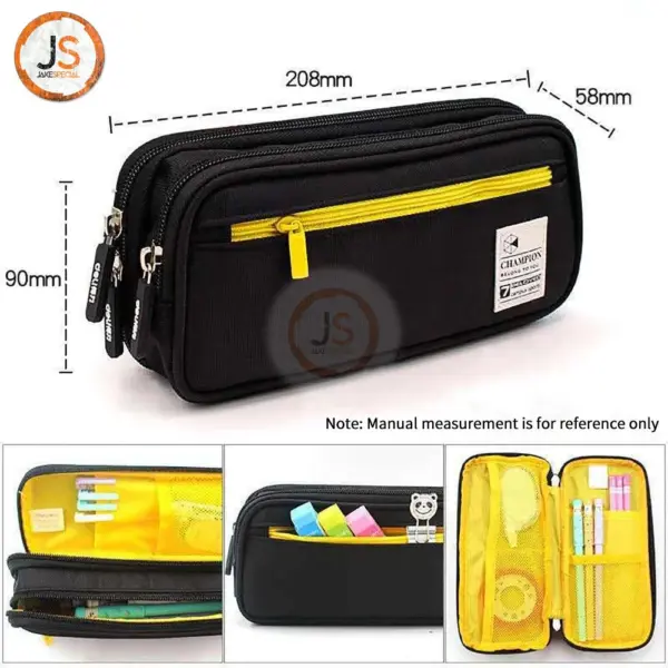 Large Capacity Pencil Case with Fun Zipper Pull
