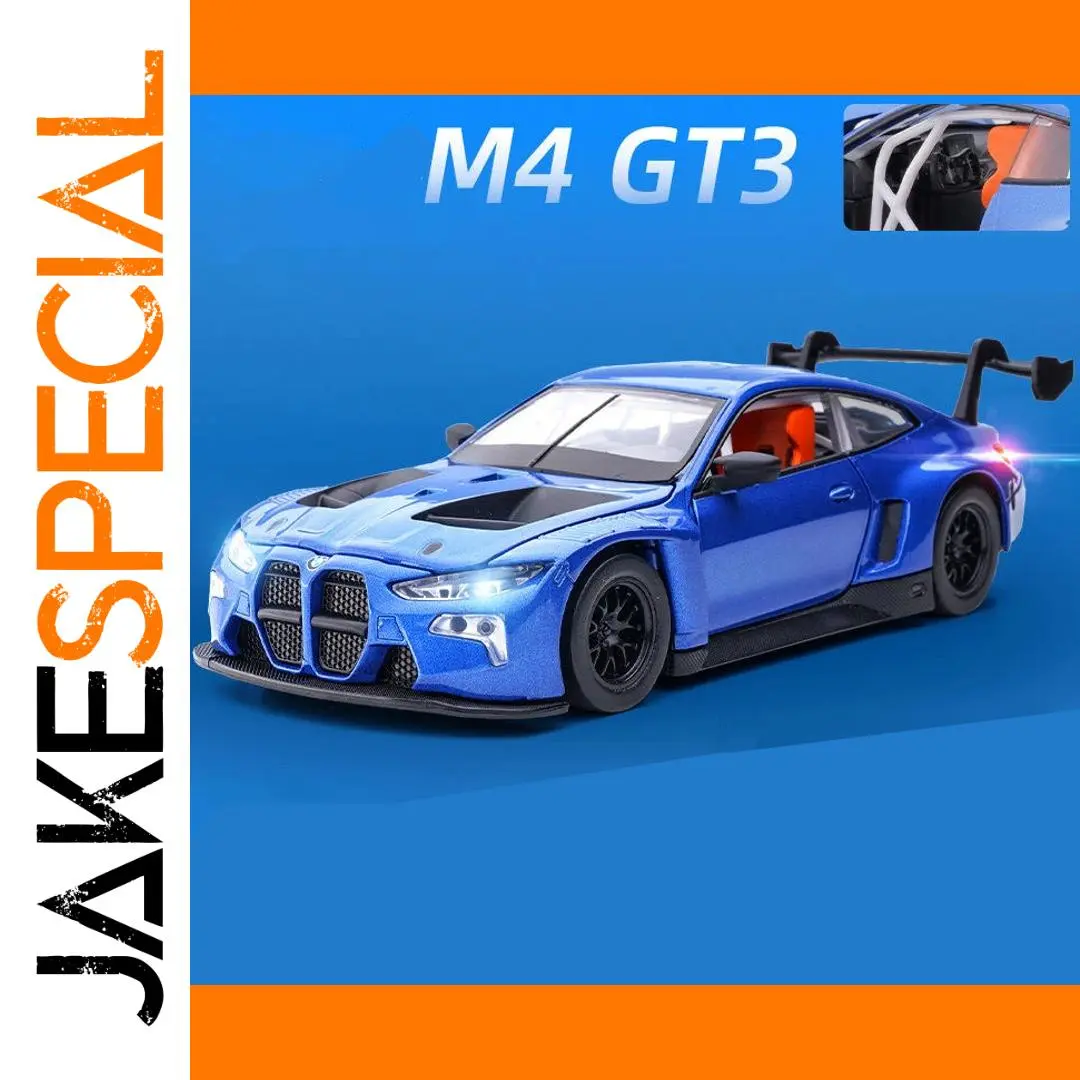 1:32 BMW M4 GT3 Diecast Model in Blue 1 1:32 BMW M4 GT3 Diecast Model in Blue
