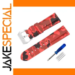 Camouflage Silicone Watch Band for 20-26mm Watches