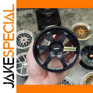 1/5 Scale Black Aluminum BBS RAYS Car Wheel Model