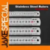 Stainless Steel Ruler Set with 4 Sizes