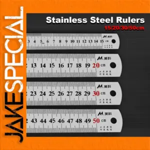 Stainless Steel Ruler Set with 4 Sizes