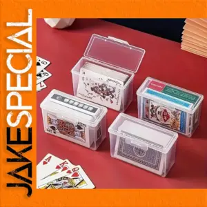 Clear Plastic Playing Card Box Set of 1 or 3