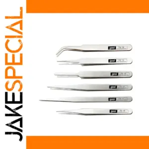 Premium Stainless Steel Tweezers - 6 Pieces