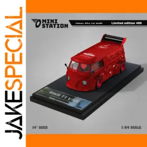 Mini Station 1:64 Christmas Metallic Red Van