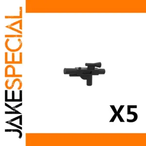 Black Military-Themed Minifigure Weapon Accessory X5