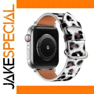 Leopard Leather Strap for Apple Watch 38-49mm