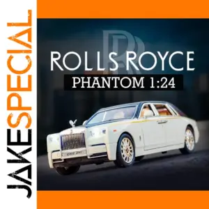 1:24 White Rolls-Royce Phantom Diecast Model