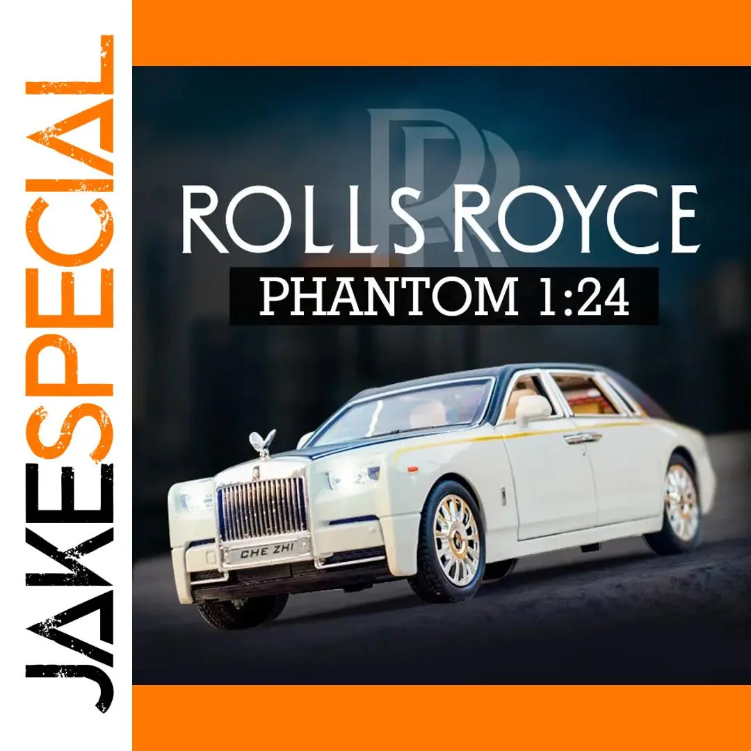 1:24 White Rolls-Royce Phantom Diecast Model 1 1:24 White Rolls-Royce Phantom Diecast Model