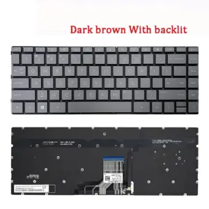 HP Envy x360 Dark Brown Silver Backlit Keyboard 4 4f0222c23b42414c no logo