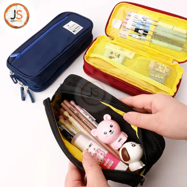 Large Capacity Pencil Case with Fun Zipper Pull - Image 4
