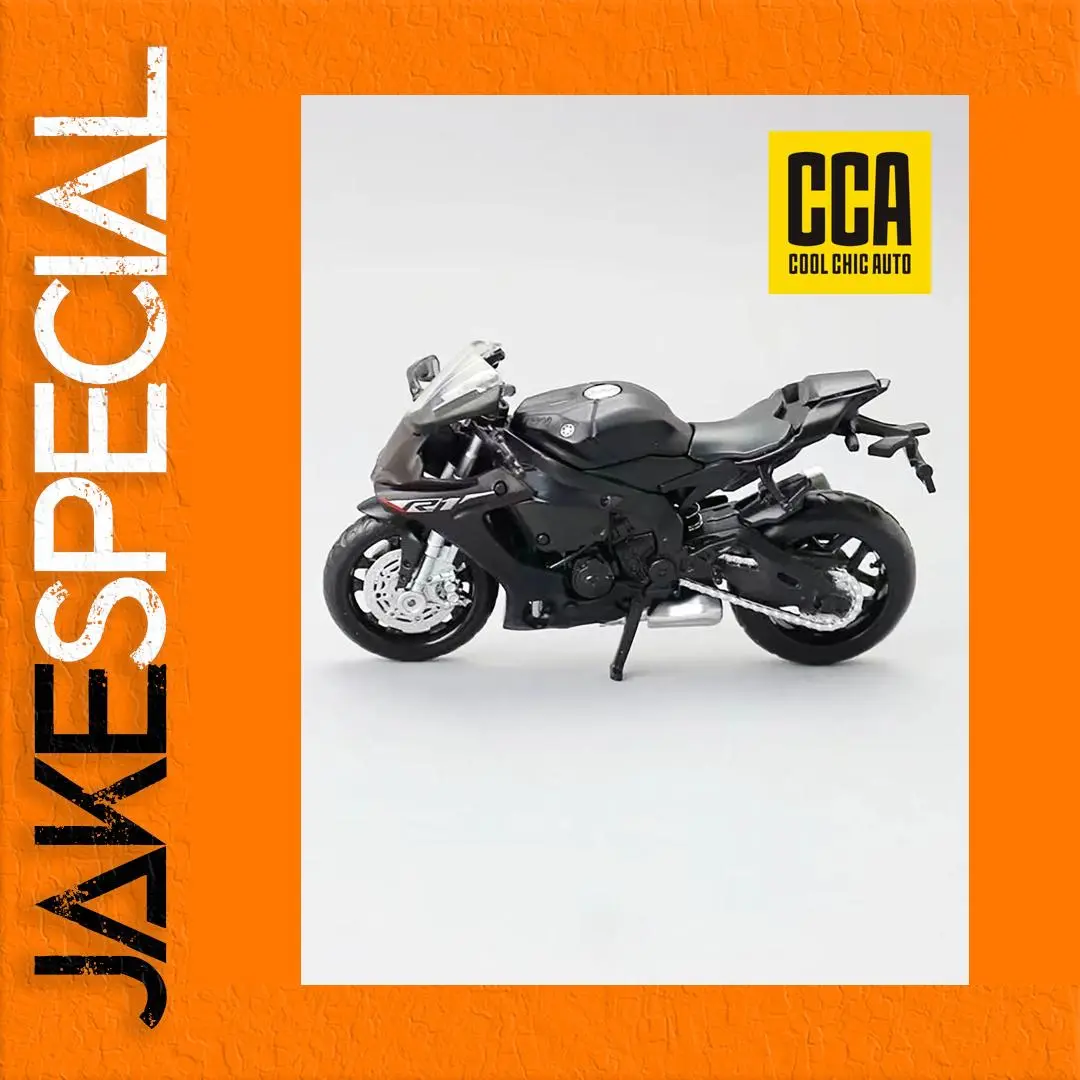 1:18 Scale Matte Black Alloy Motorbike Model 1 1:18 Scale Matte Black Alloy Motorbike Model