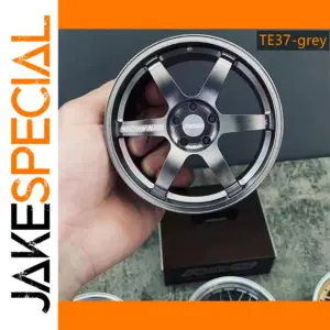 Grey RAYS TE37 Style Car Wheel Model