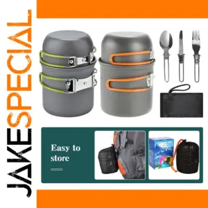 Compact Camping Cookware Set for 1-2 People