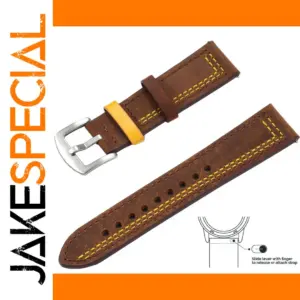 Vintage Brown Leather Watchband for 20mm/22mm Watches