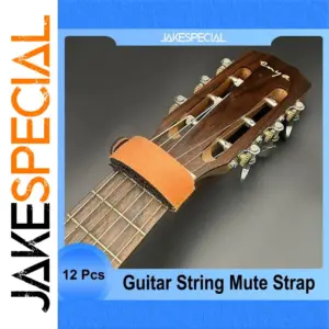 12Pcs Guitar Fingerboard Wrap String Mute Straps