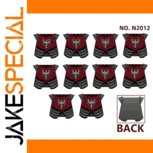 Medieval Red Lion Knight Armor Vests - 10 Pack