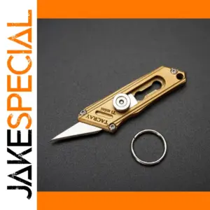 Compact Titanium Alloy Brass Pocket Knife EDC