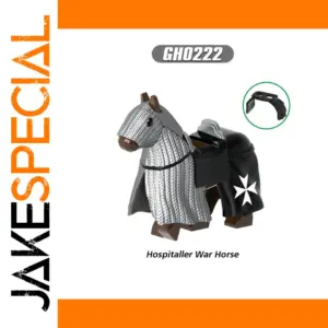 Medieval Knight Horse Figure with Armor Accessory