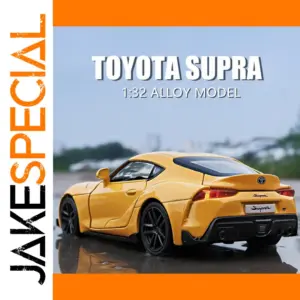 1:32 Yellow Toyota Supra Diecast Model Car