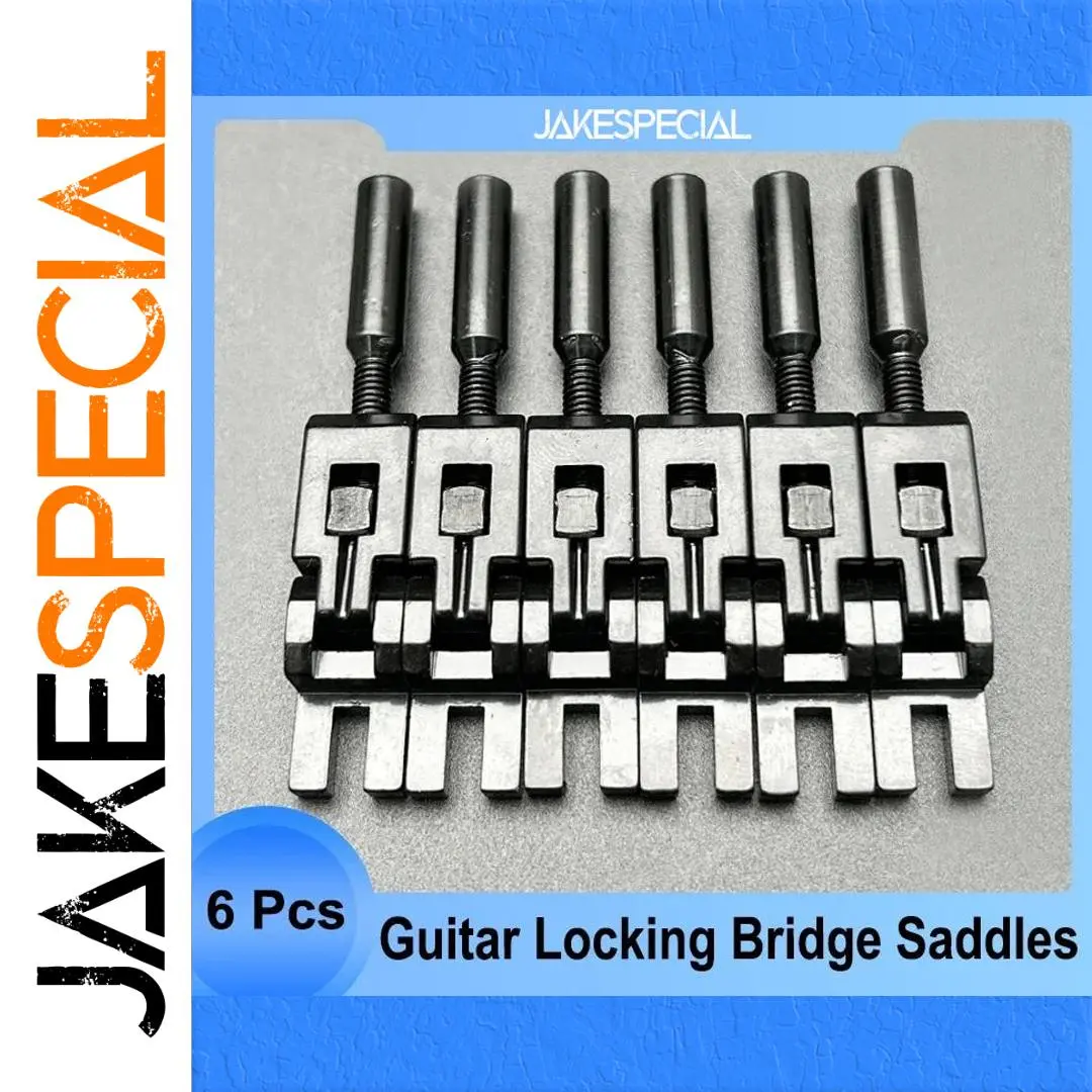 Electric Guitar Tremolo Bridge Saddles Set of 6 1 Electric Guitar Tremolo Bridge Saddles Set of 6
