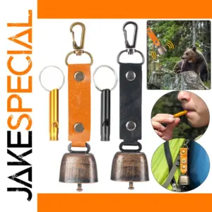 Loud Bear Bell with Emergency Whistle Set