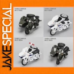1/64 Scale Diecast Three-Wheeled Motorcycle Model