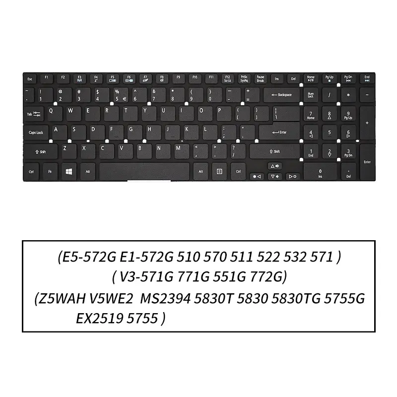 Acer Laptop Keyboard for 5830TG E1-572G Models 2 Acer Laptop Keyboard for 5830TG E1-572G Models - Image 2
