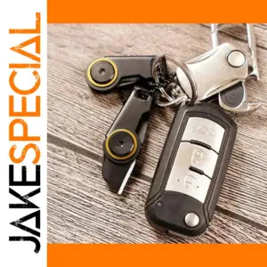 Compact Black Mini Folding Knife Keychain Tool