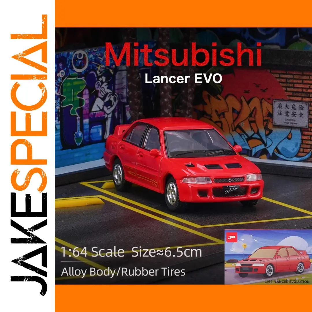 1:64 Mitsubishi Lancer EVO Diecast Model Red 1 1:64 Mitsubishi Lancer EVO Diecast Model Red