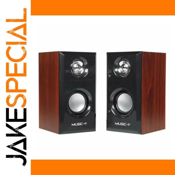 Wooden Speakers with USB and 3.5mm Input