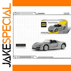 Porsche 918 Spyder Diecast Model in Silver 1:64
