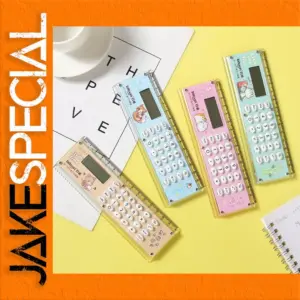 Kawaii Cartoon Mini Ruler Calculator 15 cm