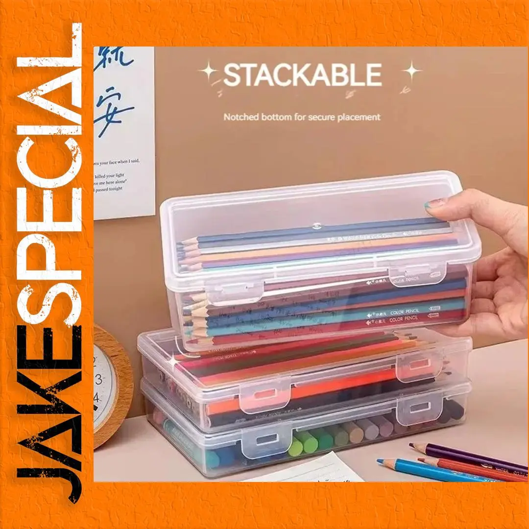 Transparent Pencil Case for Stationery Organization 1 Transparent Pencil Case for Stationery Organization