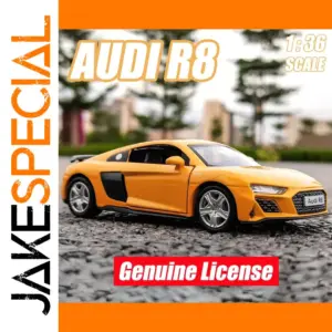 1:36 Scale Yellow Audi R8 Diecast Model