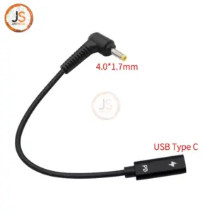 USB Type-C to DC Power Adapter Cable 4.0mm x 1.7mm