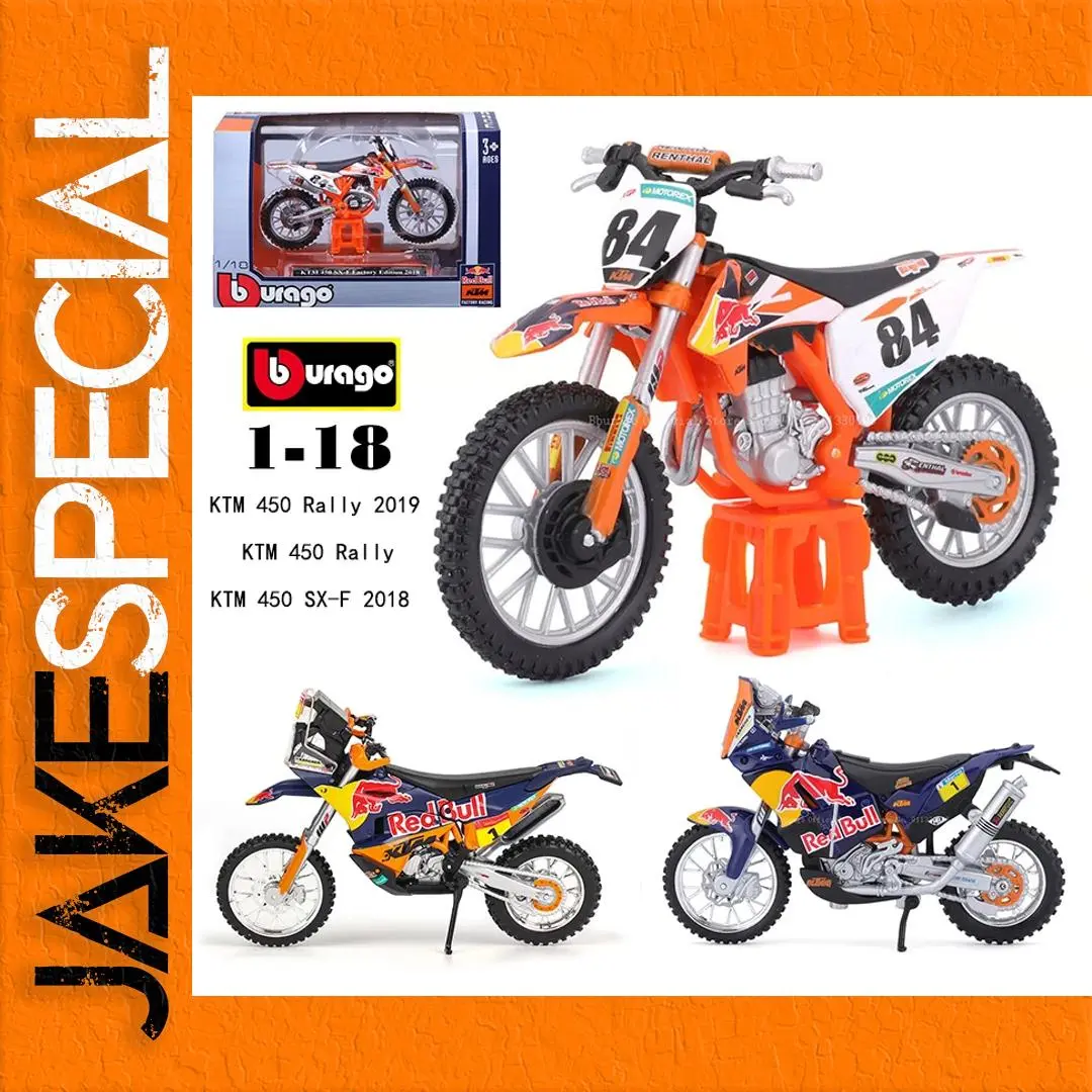 Bburago 1:18 KTM 450 Rally & SX-F Model 1 Bburago 1:18 KTM 450 Rally & SX-F Model