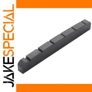 Black Self-Lubricating Slotted Nut for Guitars