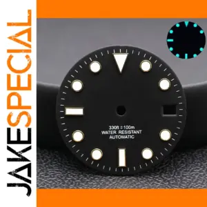 28.5mm Black Watch Dial for NH34/NH35 Movements