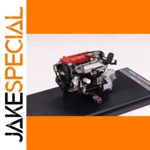 1:64 Scale Detailed Engine Model in Red and Black