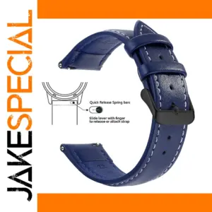 Genuine Leather Watch Band for Samsung & Garmin