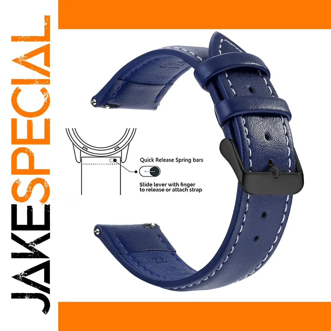 Genuine Leather Watch Band for Samsung & Garmin 1 Genuine Leather Watch Band for Samsung & Garmin