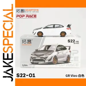 XCARTOYS 1/64 Scale GR Vios White Model Car