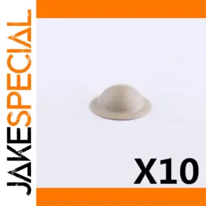 Set of 10 Beige Mini Military Helmets