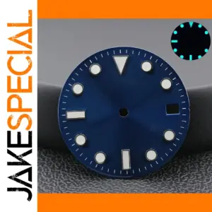 28.5mm Dial for NH34 NH35 Movements Blue Luminous