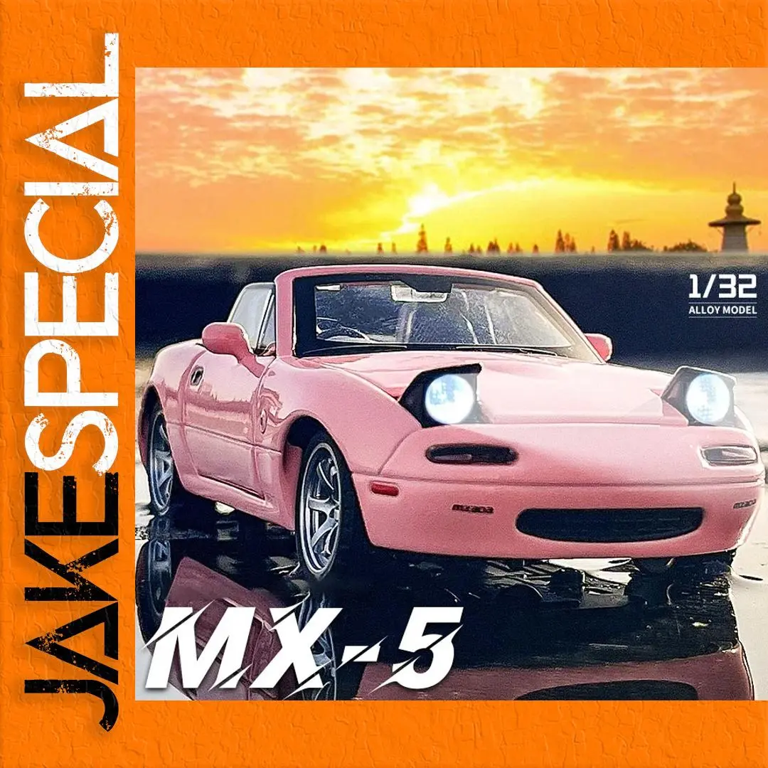 1:32 Mazda MX-5 Diecast Model Pink with LED 1 1:32 Mazda MX-5 Diecast Model Pink with LED
