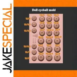 Doll Eyeball Mold for Polymer Clay Projects