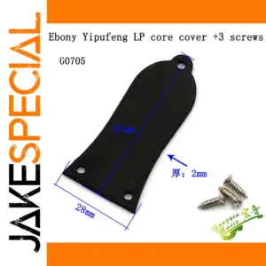 Black Bell-Shaped Truss Rod Cover for LP Guitars