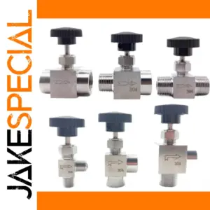 1/8" to 1/2" Stainless Steel Needle Valve